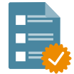 Document checklist with tick showing verification