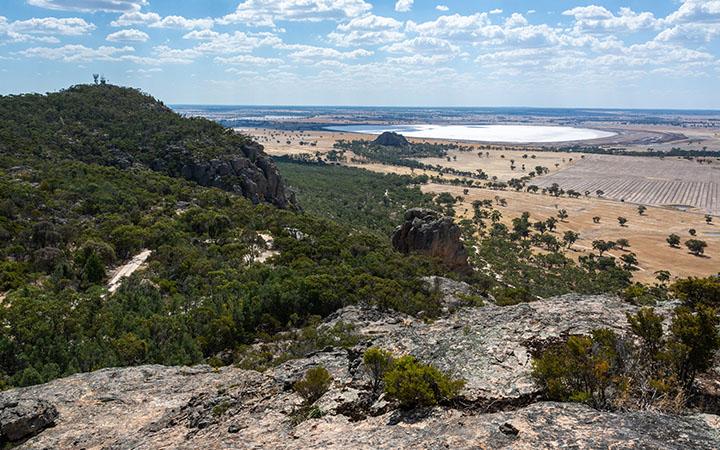 View from the summit of Mount Arapiles in Victoria, Australia.